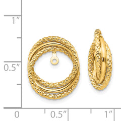 14k Polished & Twisted Fancy Earring Jackets