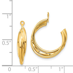 14k Polished Hoop Earring Jackets