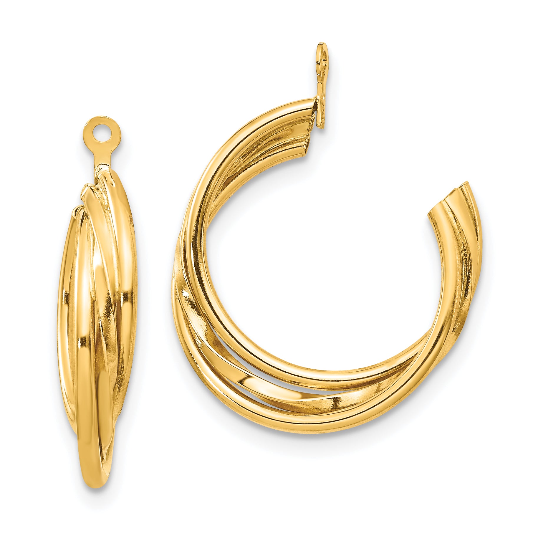 14k Polished Hoop Earring Jackets