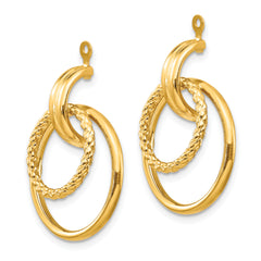 14k Polished & Twisted Fancy Earring Jackets