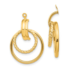 14k Polished & Twisted Fancy Earring Jackets