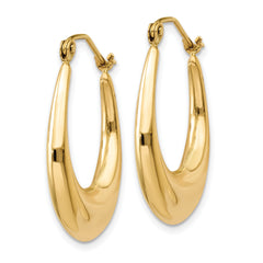 14k Polished Hoop Earrings