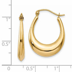 14k Polished Hoop Earrings