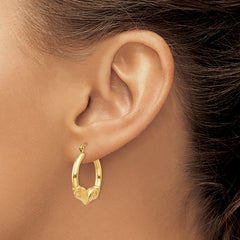 14k Polished Ram Hoop Earrings