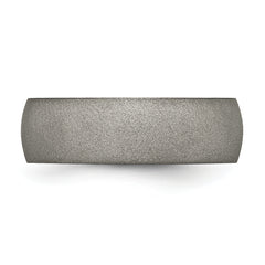 Titanium Stone Finish 7mm Half Round Band