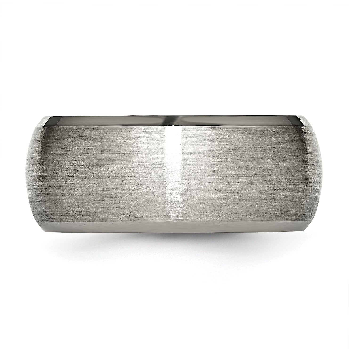 Titanium Unisex Wedding Band with Polished Satin Beveled Edge