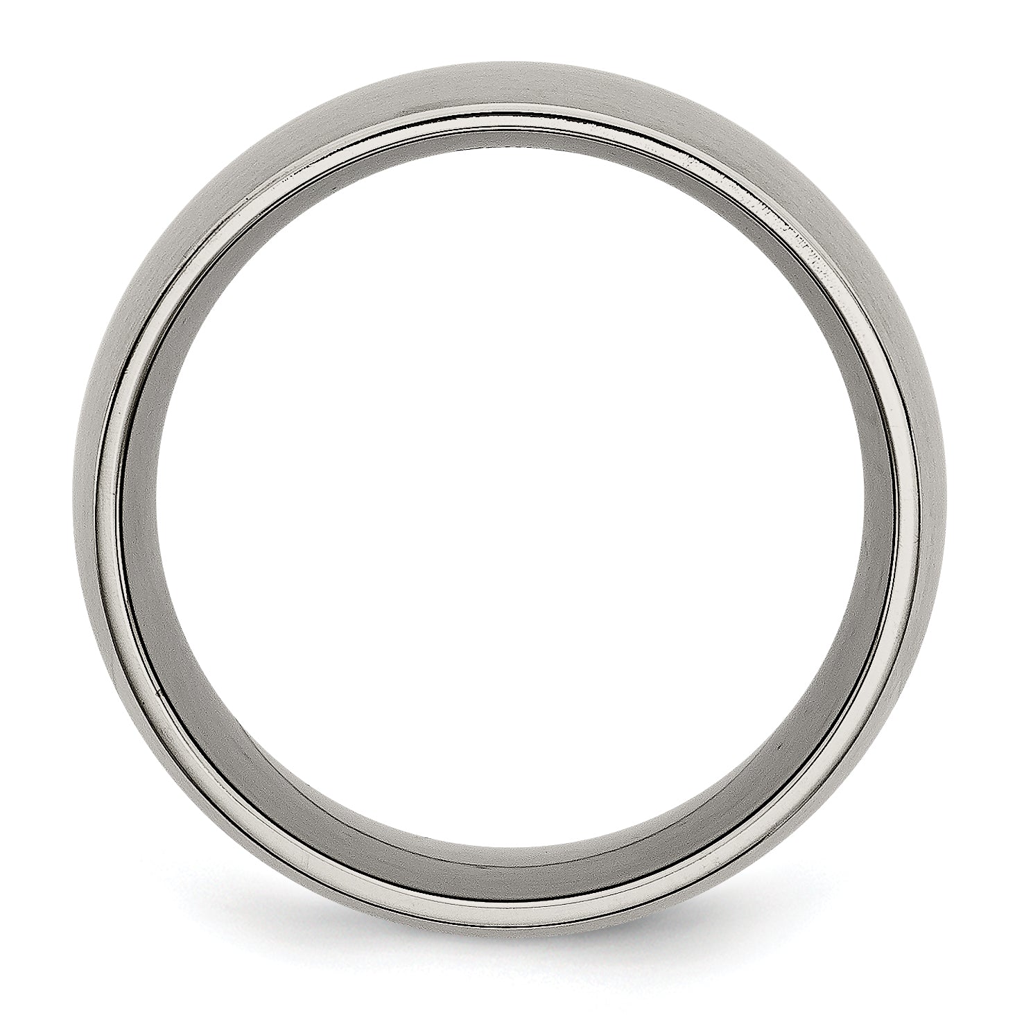 Titanium Brushed 12mm Half Round Band