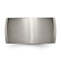 Titanium Brushed Wedding Band with Engravable Unisex Design