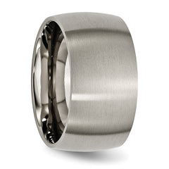 Titanium Brushed 12mm Half Round Band