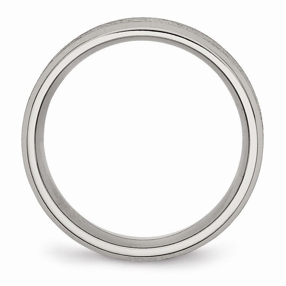 Chisel Titanium Satin and Brushed 8mm Beveled Edge Band