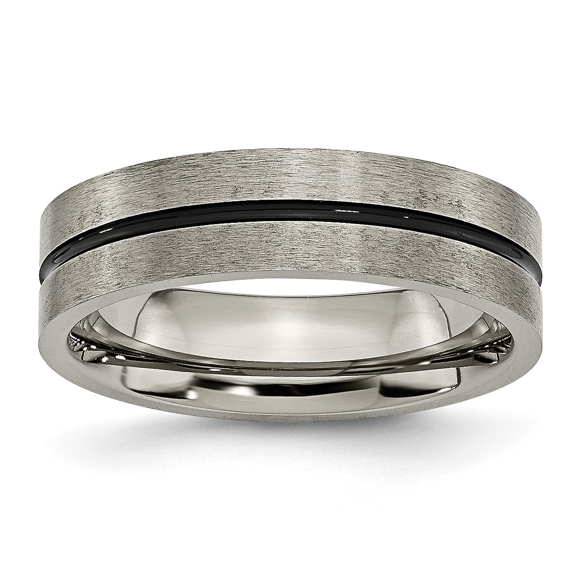 Titanium Black Enamel 6mm Brushed Band