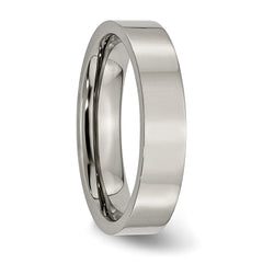 Titanium Polished 5mm Flat Band