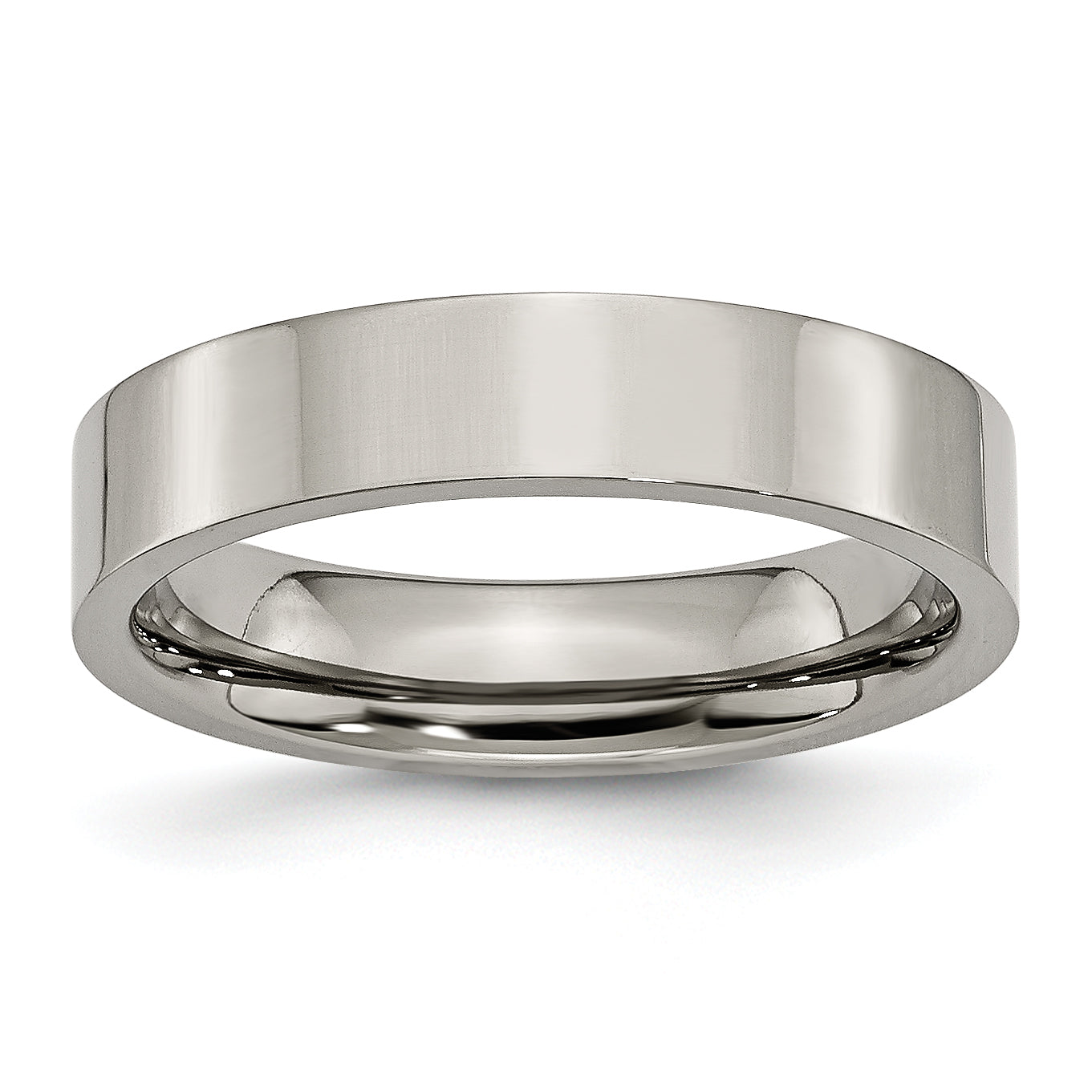 Titanium Polished 5mm Flat Band