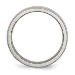 Titanium Polished 6mm Beveled Edge Band