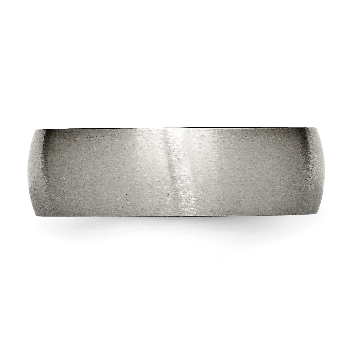 Titanium Brushed 7mm Half Round Band