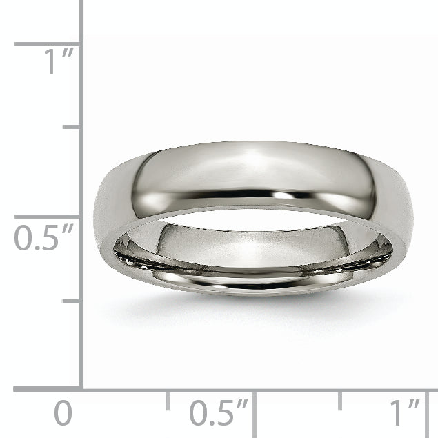 Sophia Jewelers Titanium Polished Unisex Comfort Fit Wedding Band