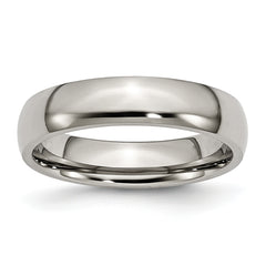 Titanium Polished 5mm Half Round Band