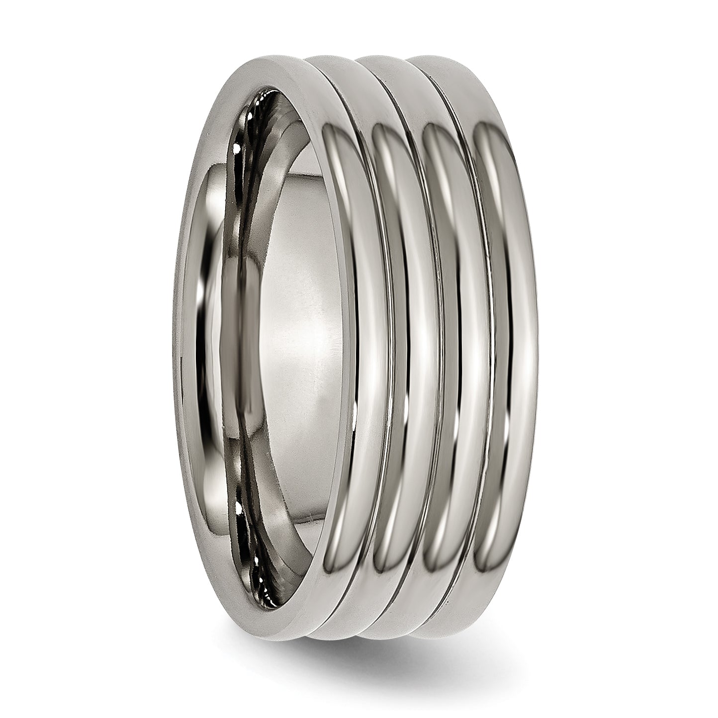 Titanium Polished Unisex Wedding Band with Engraving Option