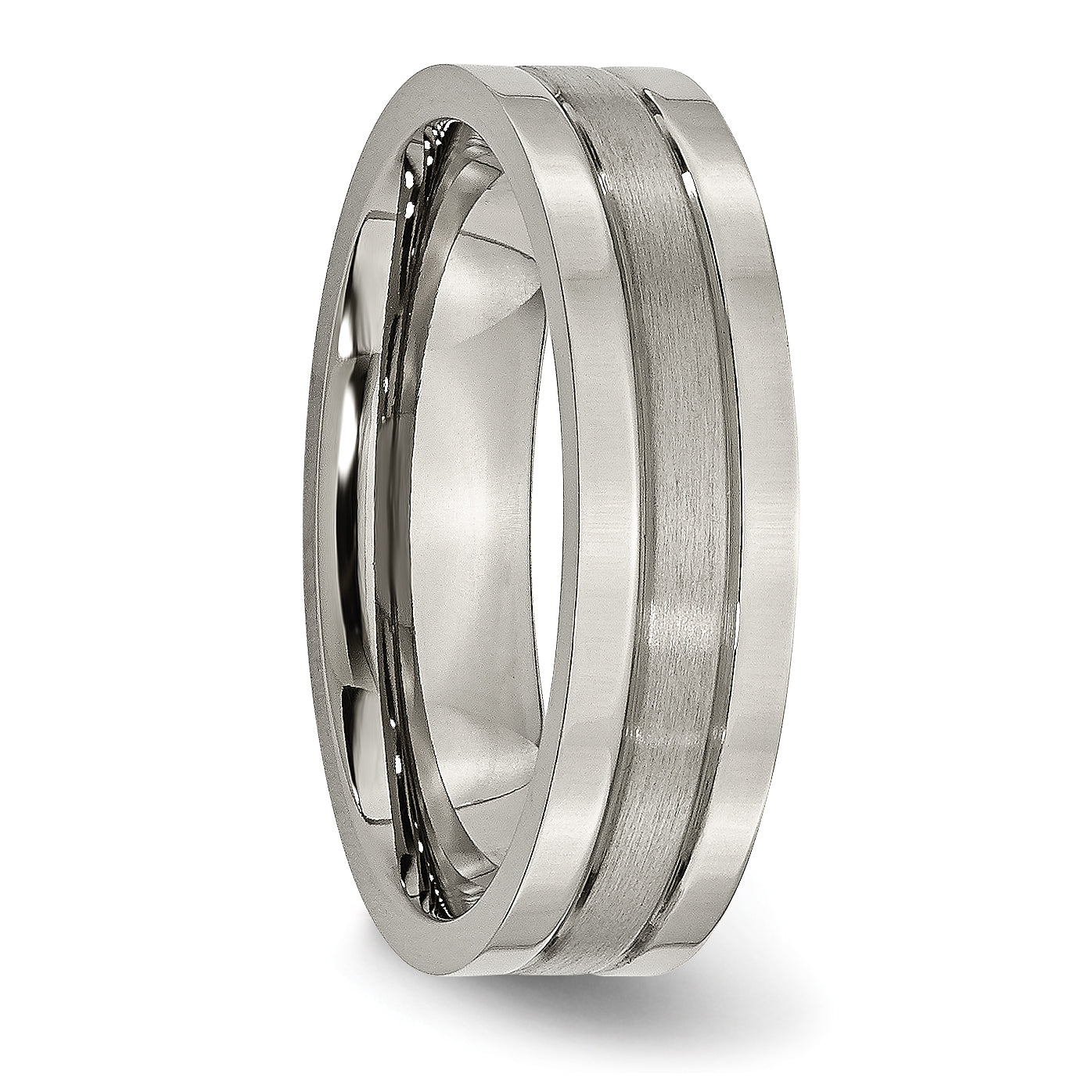 Sophia Jewelers Titanium Unisex Wedding Band with Comfort Fit