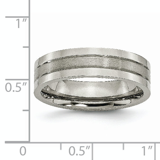 Sophia Jewelers Titanium Unisex Wedding Band with Comfort Fit