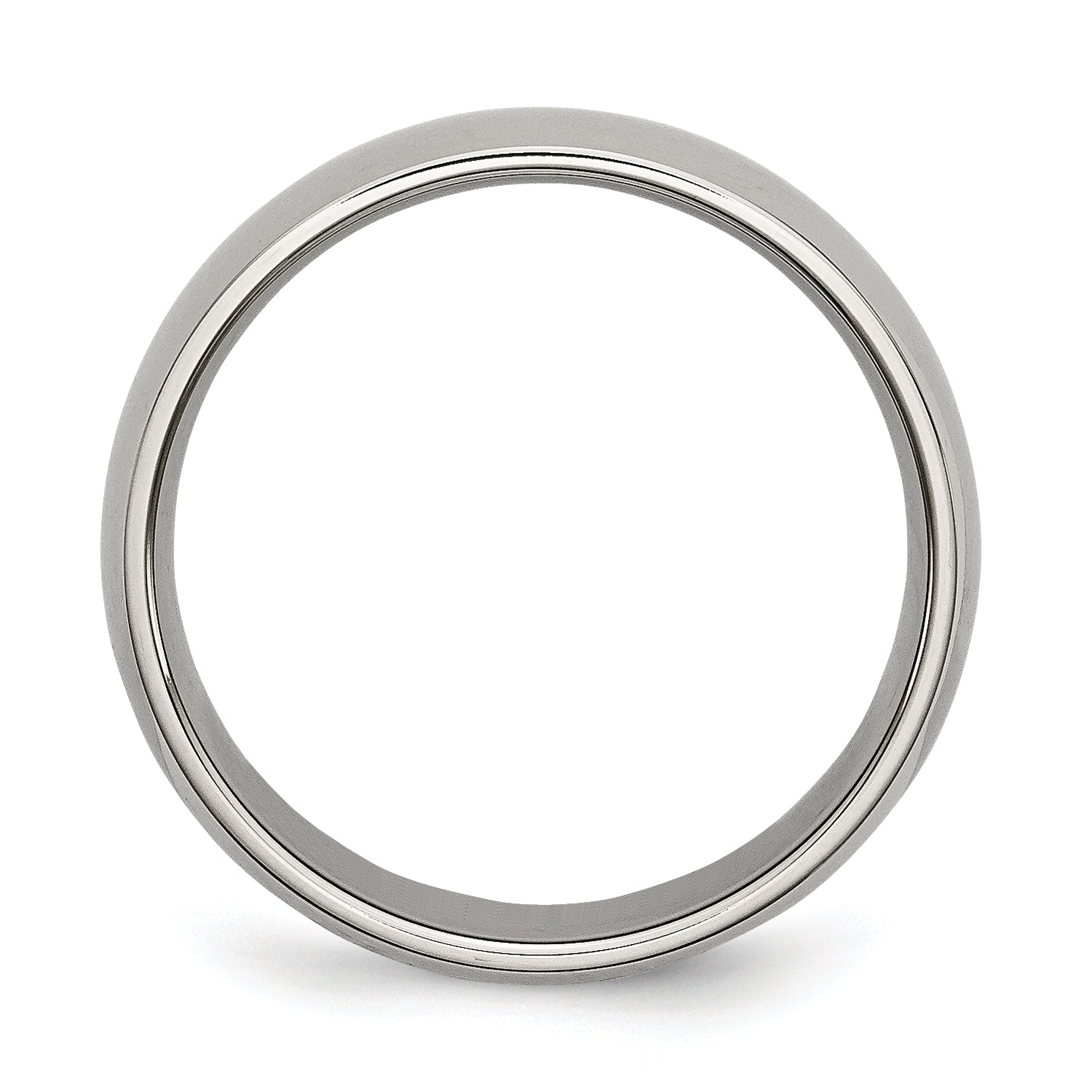 Titanium Polished 6mm Half Round Band