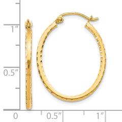 10K D/C Hinged Hoop Earrings