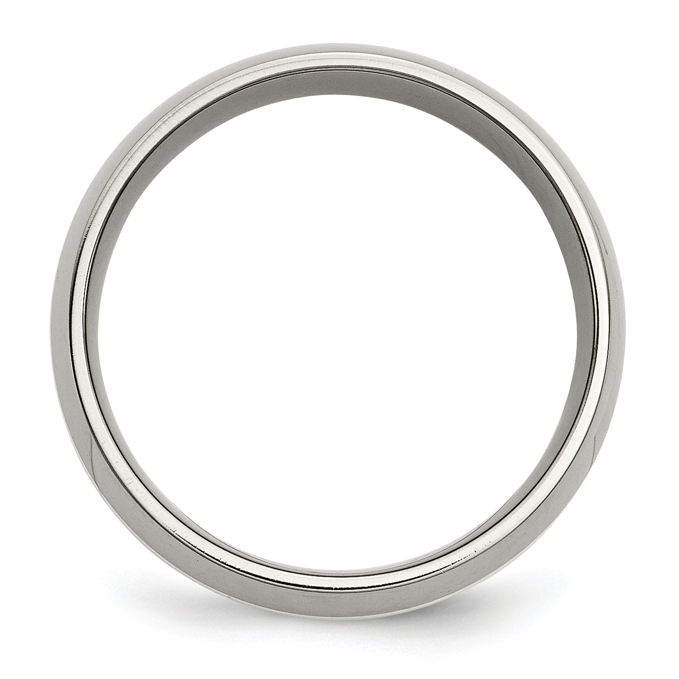 Titanium Sterling Silver Inlay 8mm Polished Band