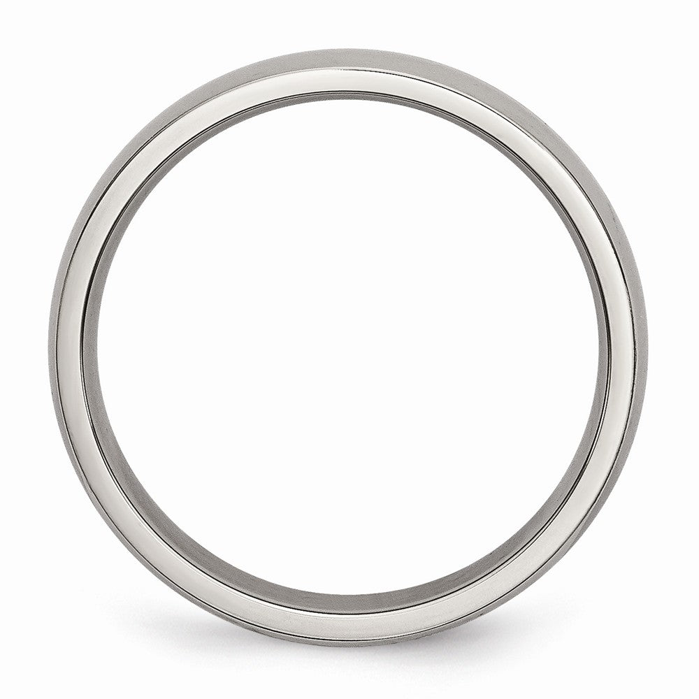 Chisel Titanium Polished 4mm Half Round Band