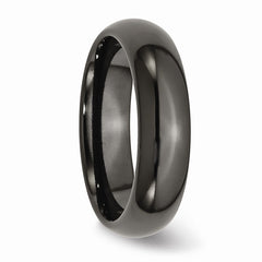 Titanium Black Ti 6mm Polished Band