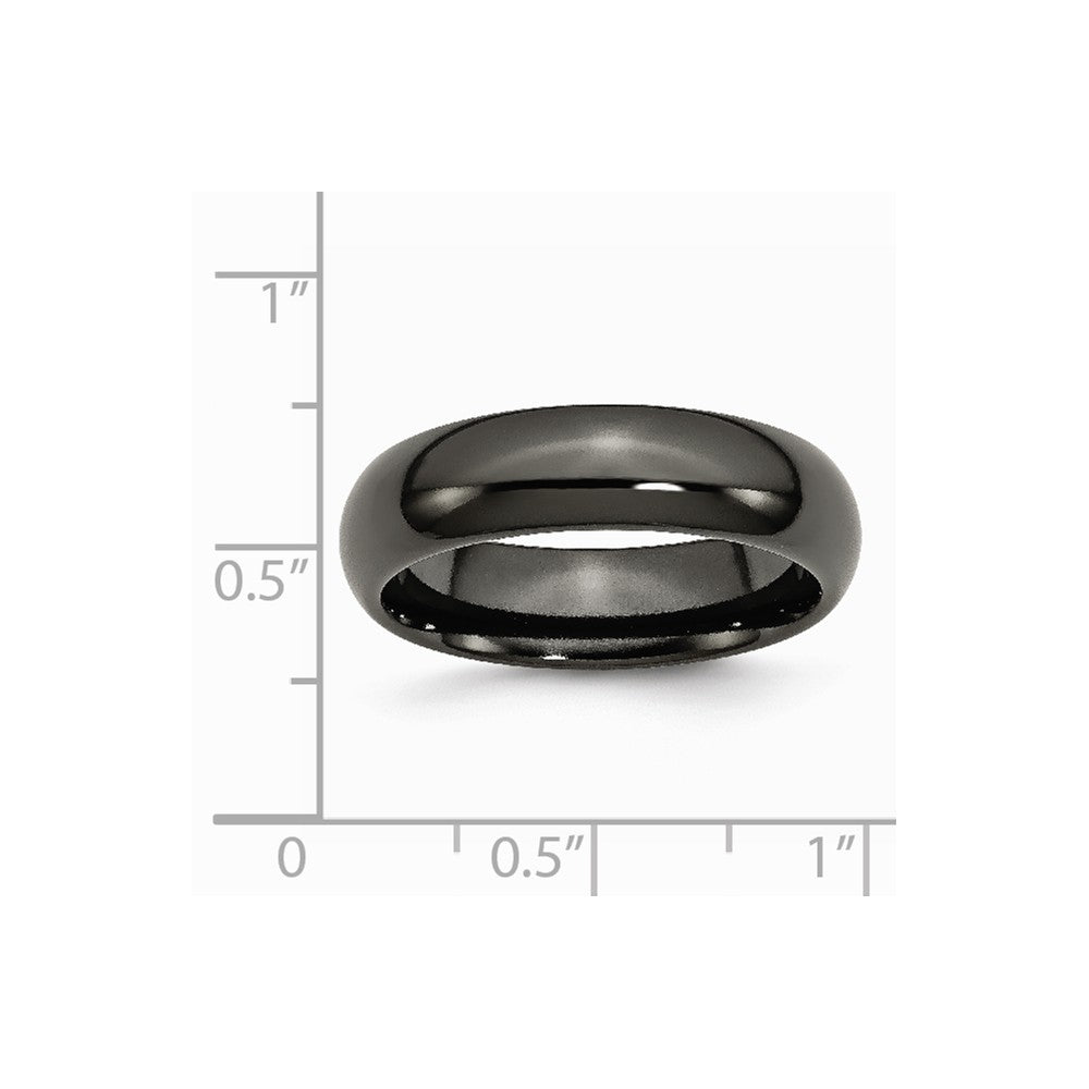 Titanium Black Ti 6mm Polished Band