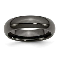 Titanium Black Ti 6mm Polished Band