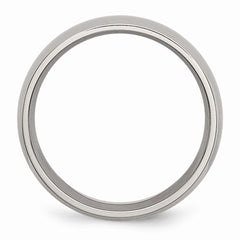 Chisel Titanium Polished 7mm Half Round Band