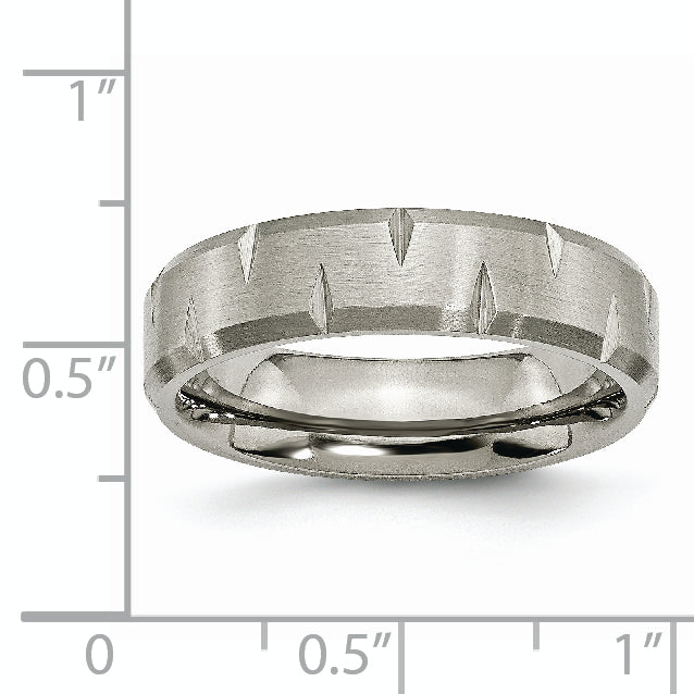 Sophia Jewelers Titanium Unisex Engravable Brushed Wedding Band