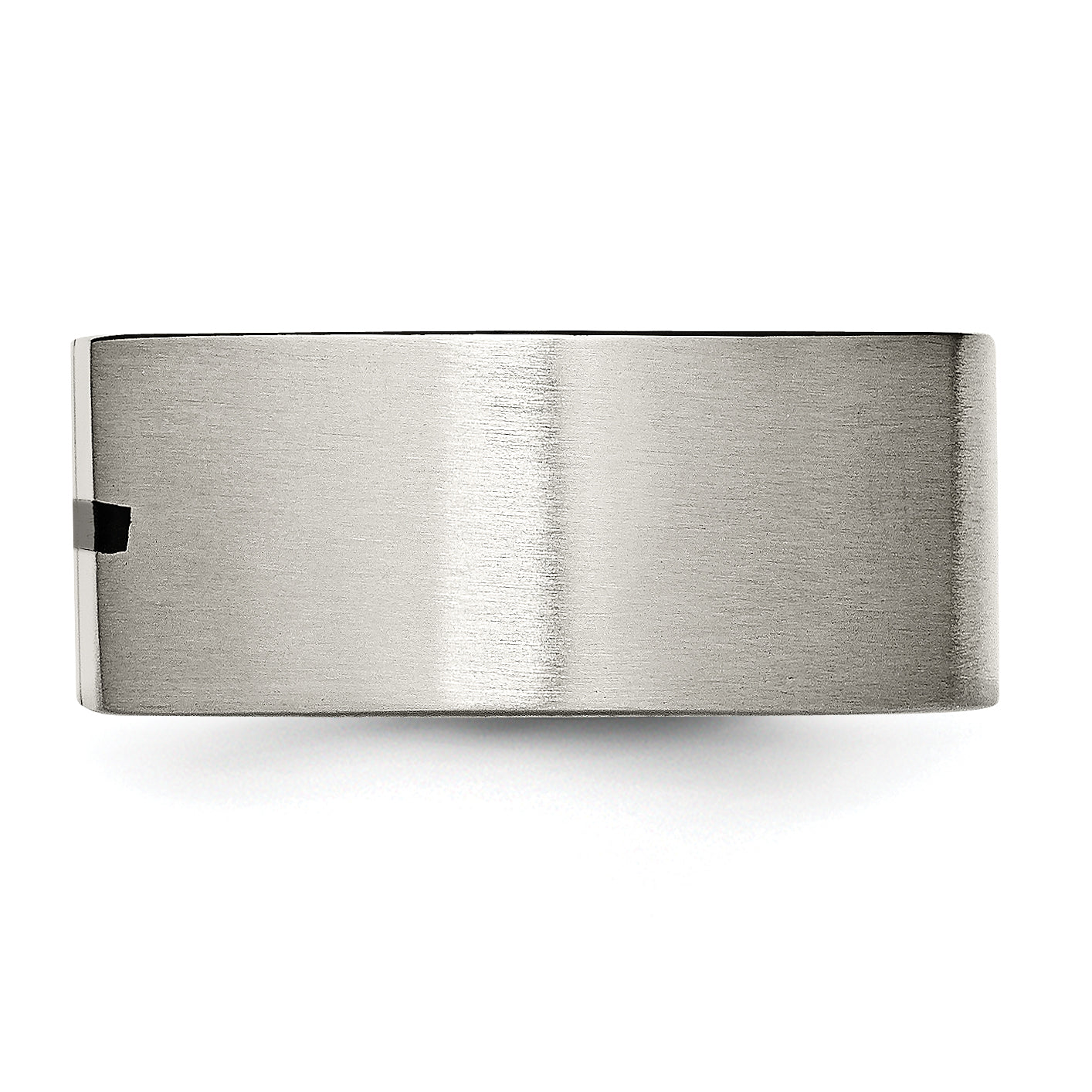 Sophia Jewelers Titanium Unisex Wedding Band with Black Enamel