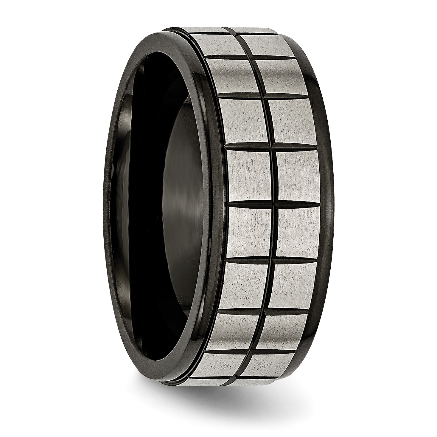 Titanium Black IP-Plated 9mm Unisex Wedding Band Engravable