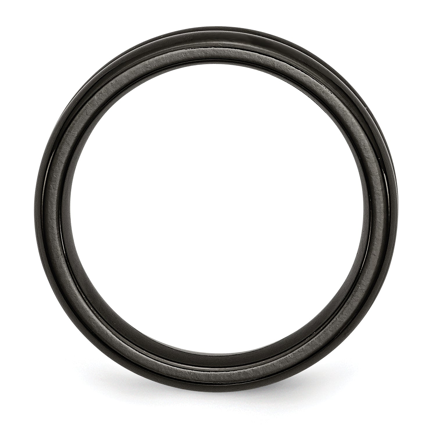 Titanium Black Ti Domed 6mm polished Band