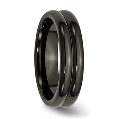 Titanium Black Ti Domed 6mm polished Band