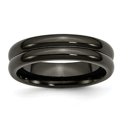 Titanium Black Ti Domed 6mm polished Band