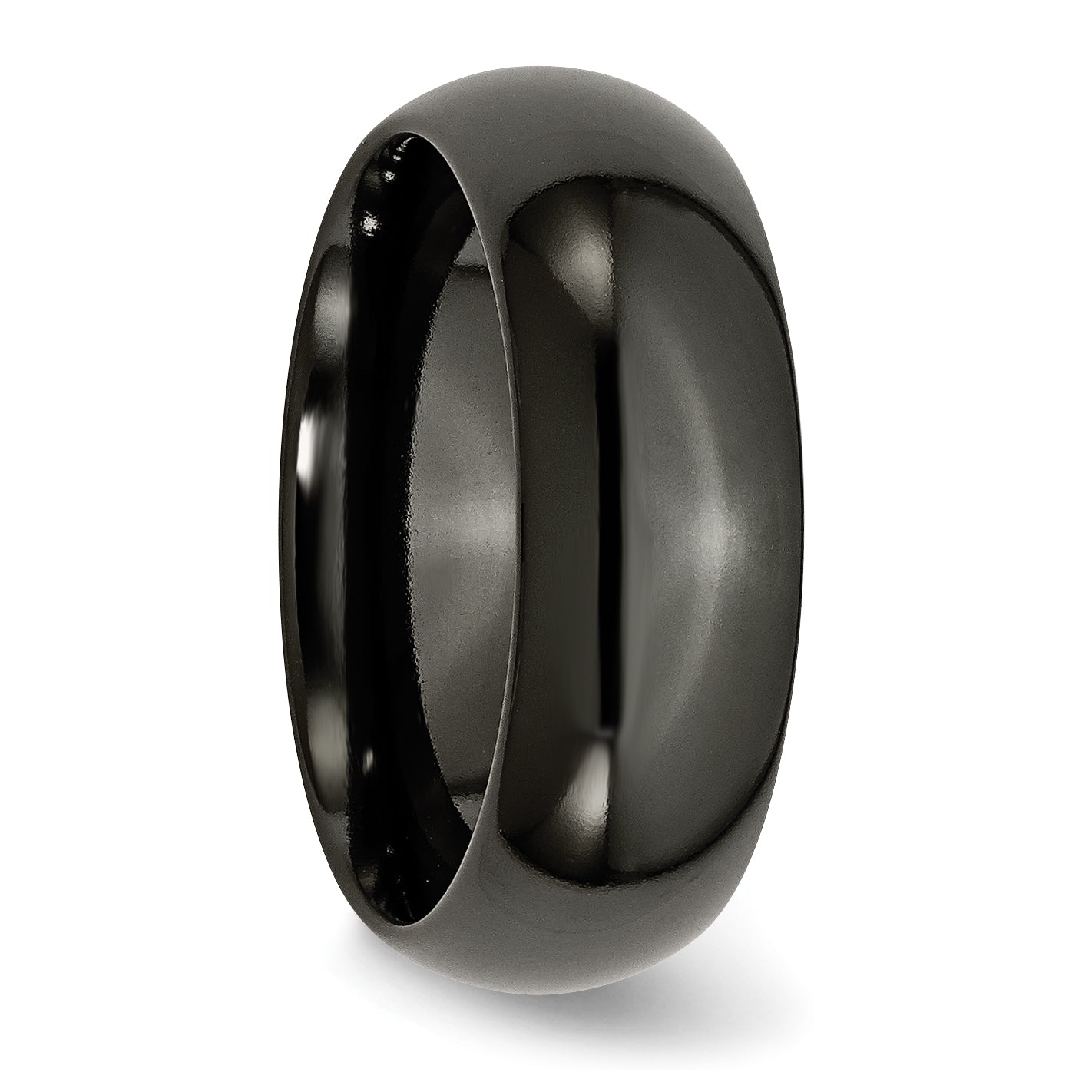 Titanium Black Ti Polished 8mm Band