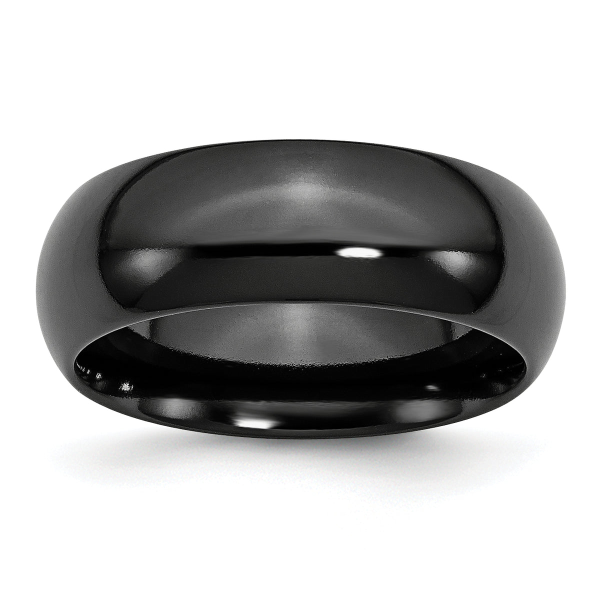 Titanium Black Ti Polished 8mm Band