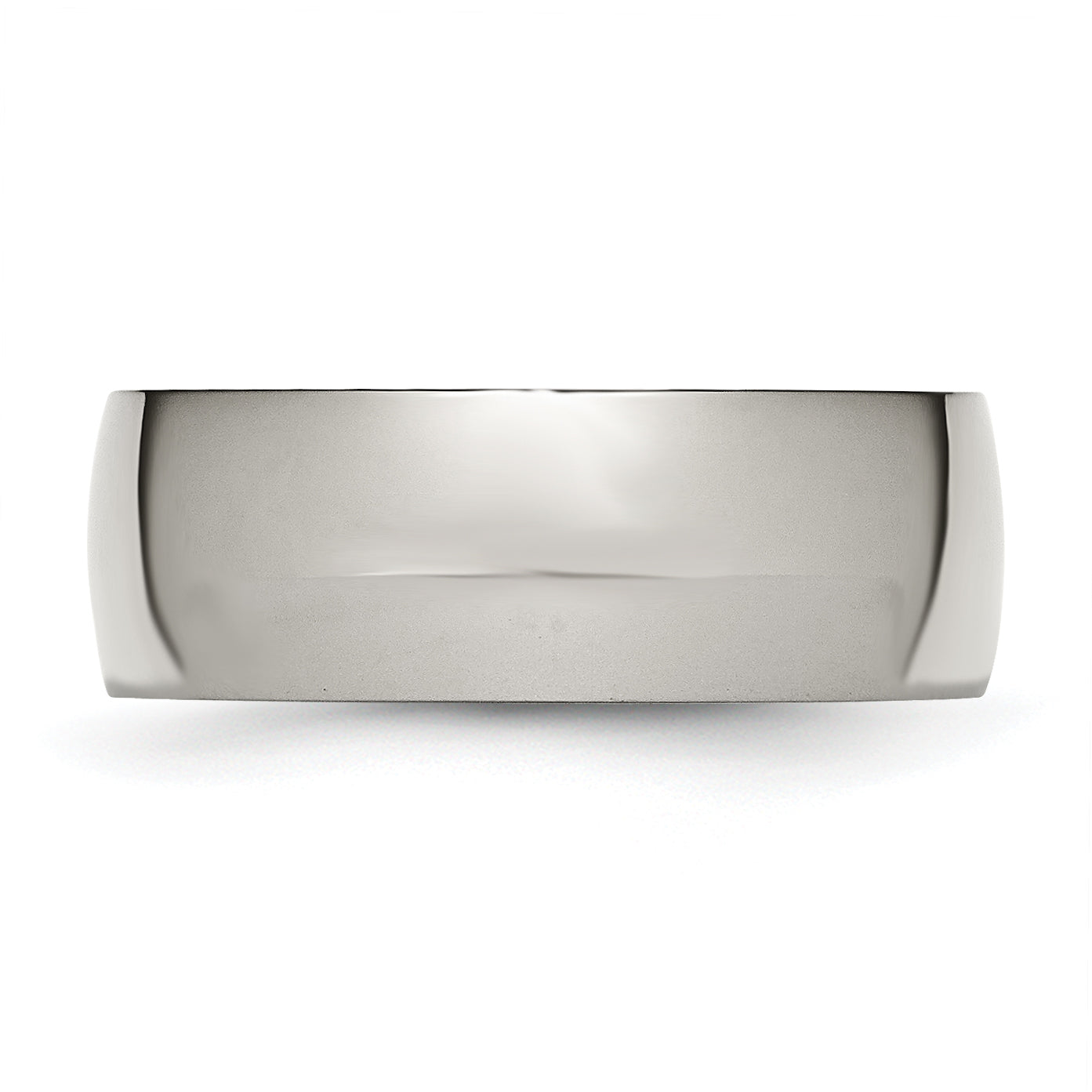 Titanium Polished 8mm Half Round Band