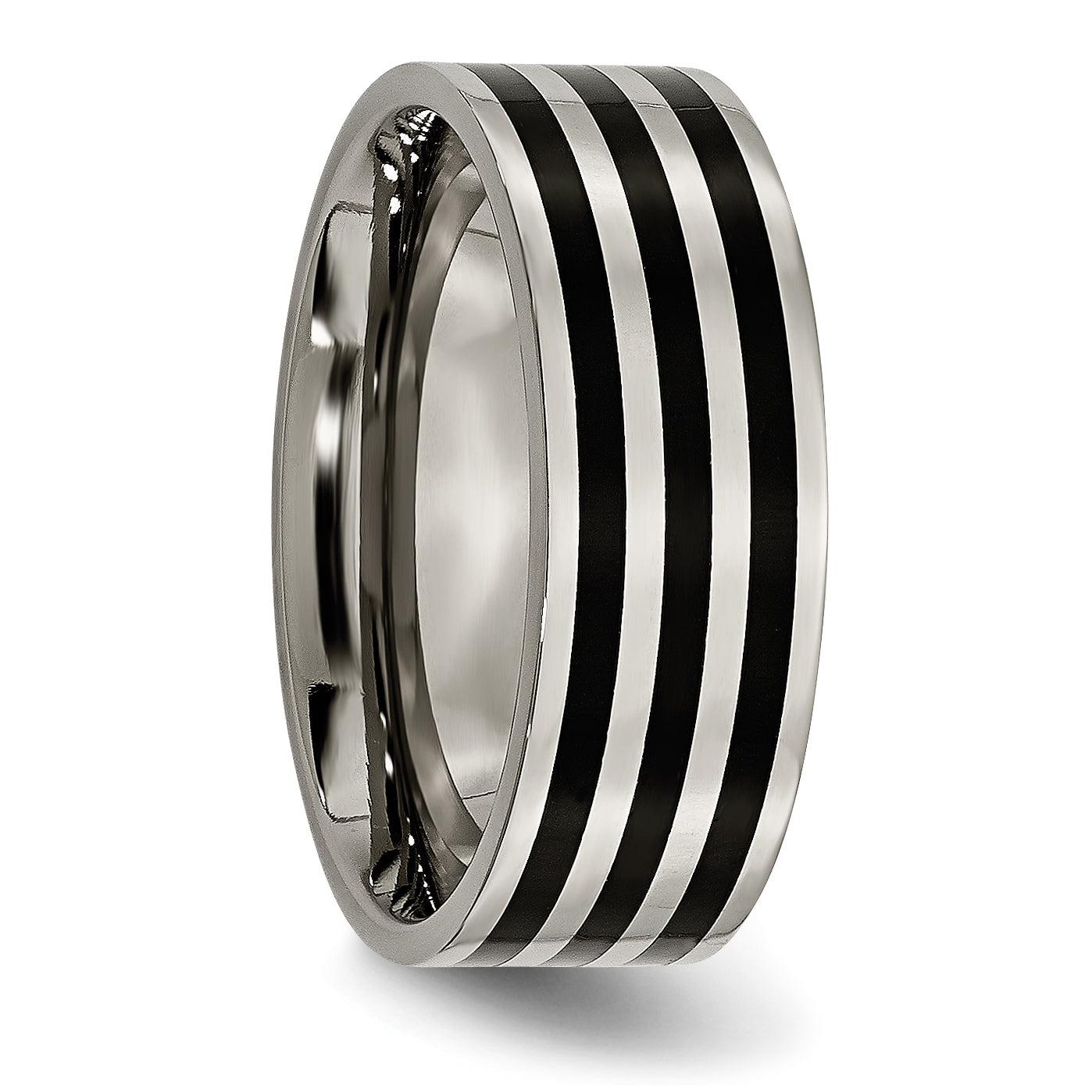 Sophia Jewelers Titanium Black IP-Plated Engravable Unisex Wedding Band