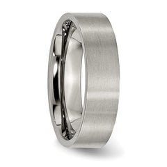 Titanium Brushed 6mm Flat Band