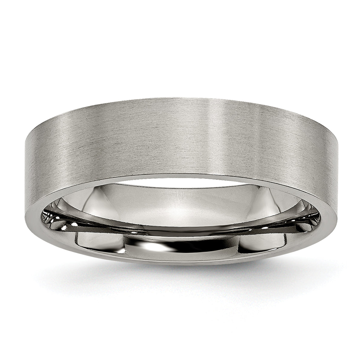 Titanium Brushed 6mm Flat Band