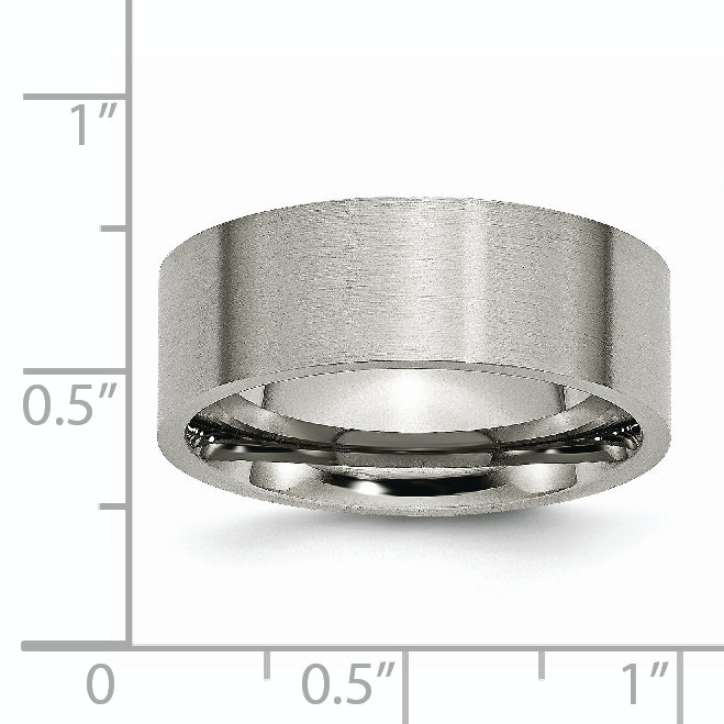 Titanium Brushed 8mm Flat Band