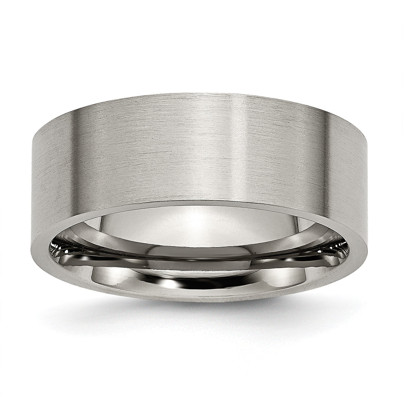 Titanium Brushed 8mm Flat Band