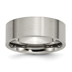 Titanium Brushed 8mm Flat Band