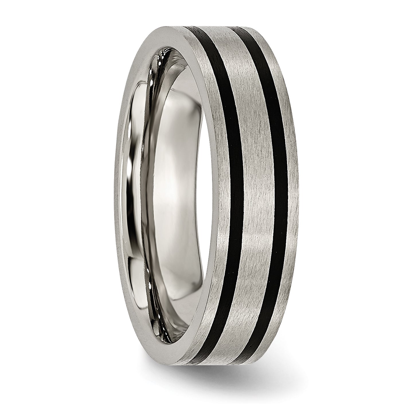 Sophia Jewelers Titanium Unisex Engravable Brushed 6mm Wedding Band