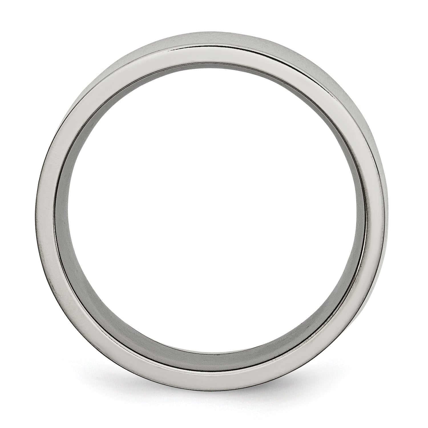 Titanium Polished 8mm Flat Band