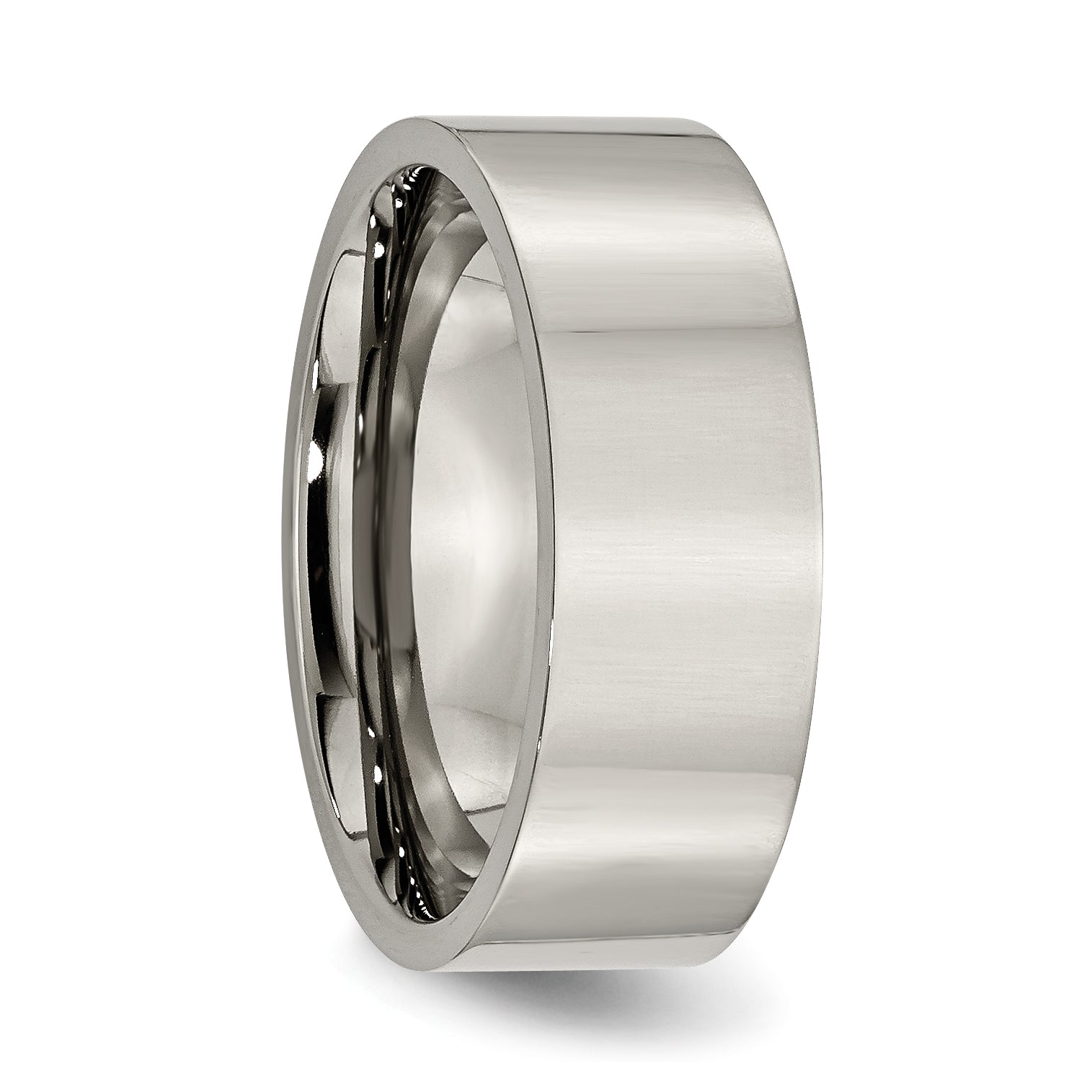 Titanium Polished 8mm Flat Band